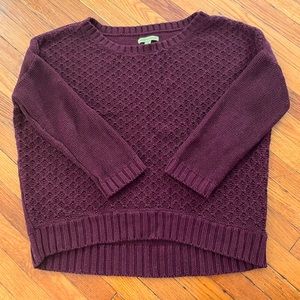American Eagle Maroon Wide Neck Sweater
